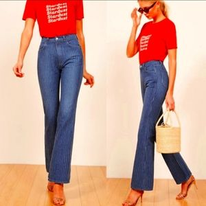 SOLDReformation High-Waist Flare Jeans Mesa Stripe
